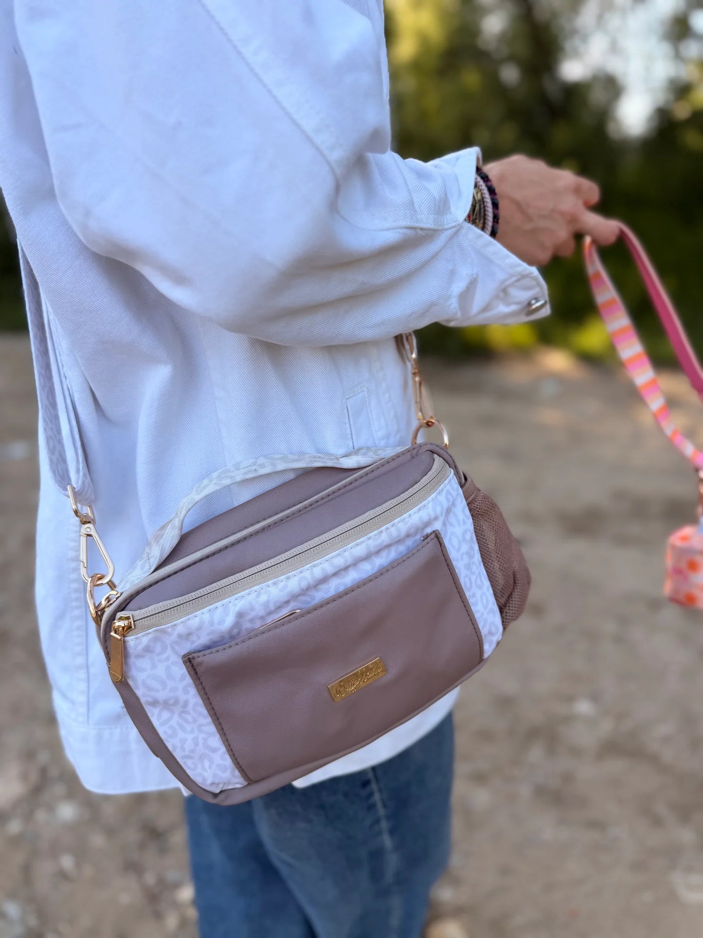 WUFFELLIEBE -ALL IN Walking Bag, LEO greige