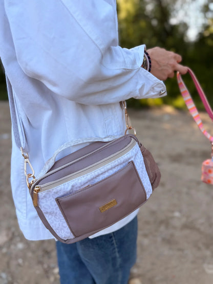 WUFFELLIEBE -ALL IN Walking Bag, LEO greige