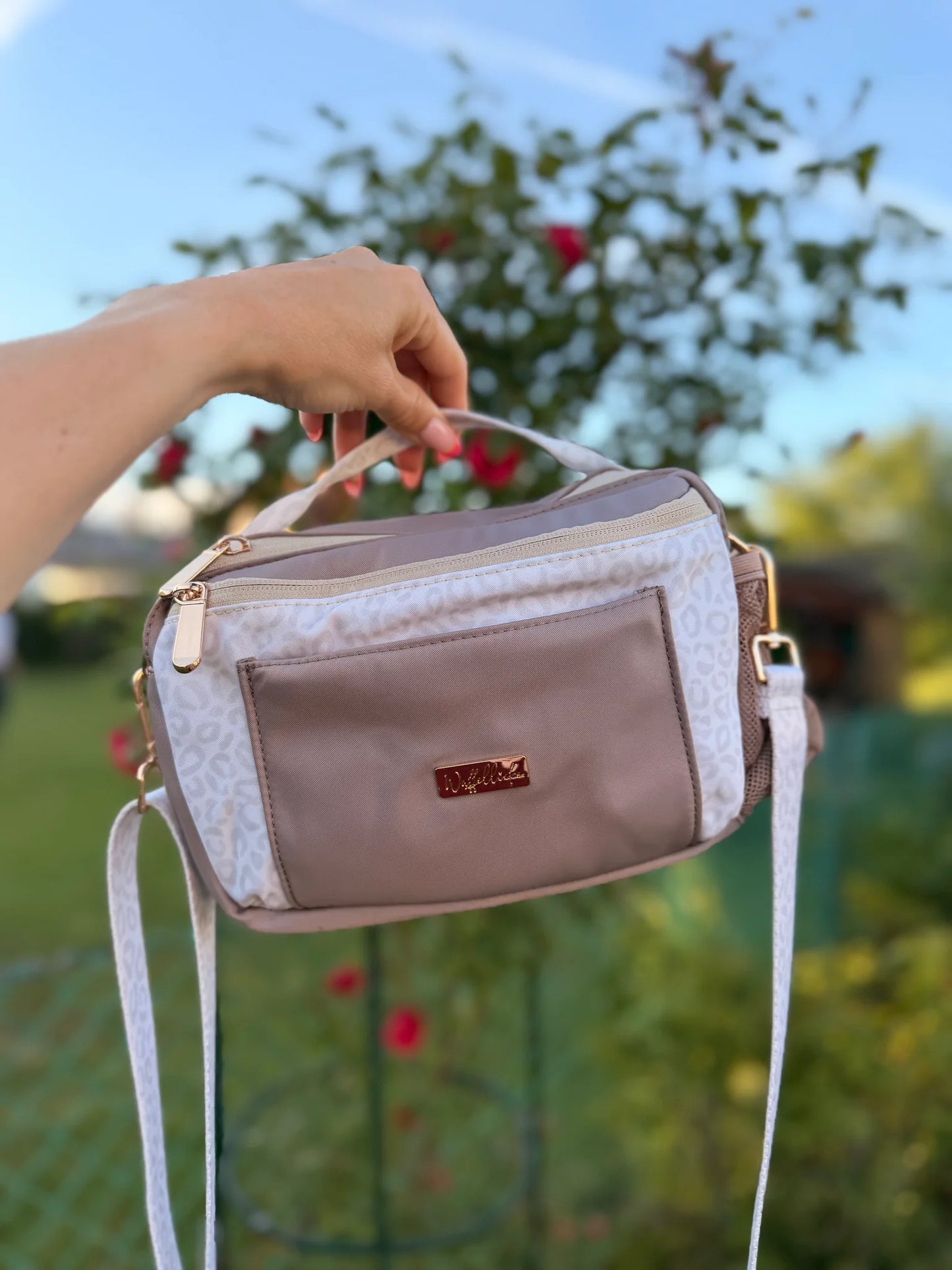 WUFFELLIEBE -ALL IN Walking Bag, LEO greige