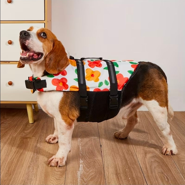 Schwimmweste für Hunde - Retroblume