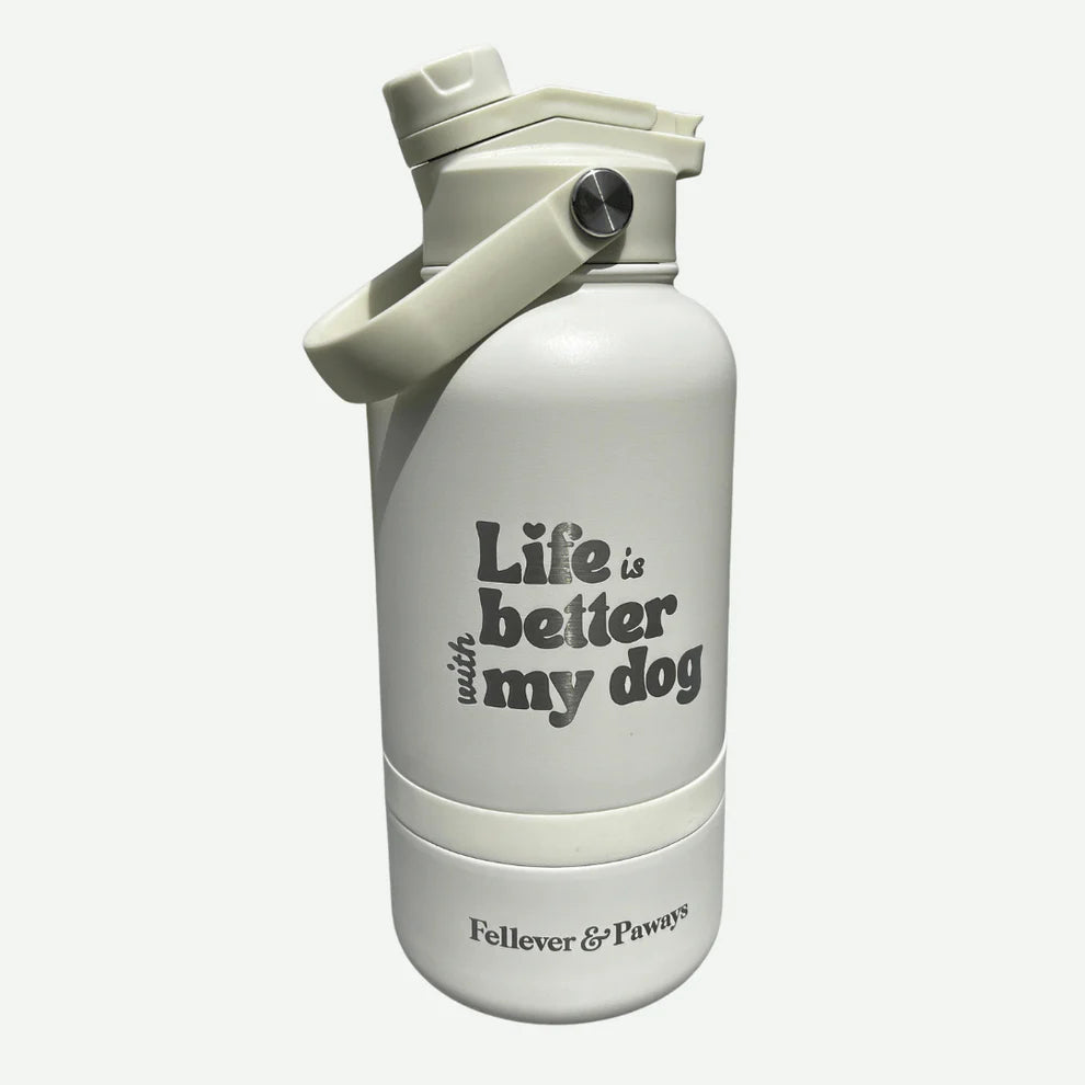 FELLEVER & PAWAYS dog&me 2-in-1 Trinkflasche - Marshmallow