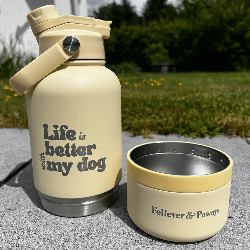 FELLEVER & PAWAYS dog&me 2-in-1 Trinkflasche - Vanille