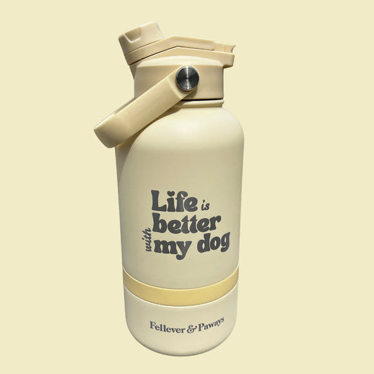 FELLEVER & PAWAYS dog&me 2-in-1 Trinkflasche - Vanille