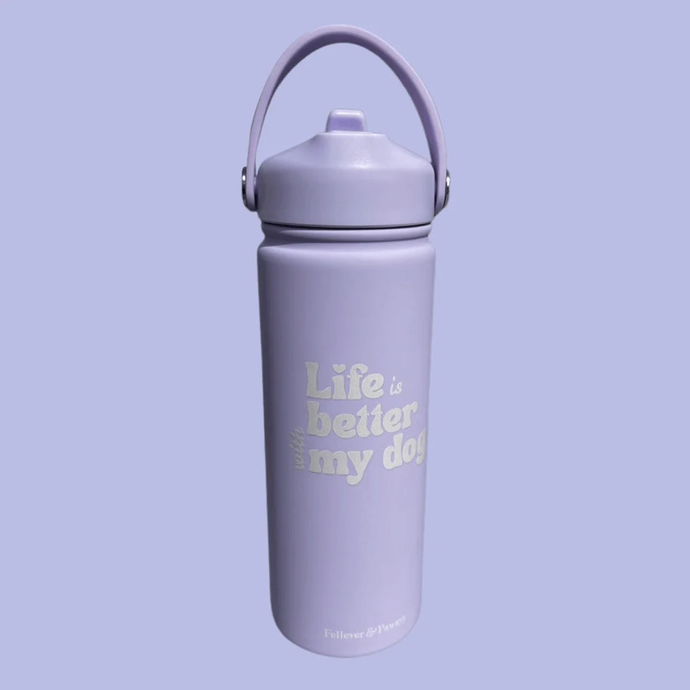FELLEVER & PAWAYS Trinkflasche "Life is better with my dog"