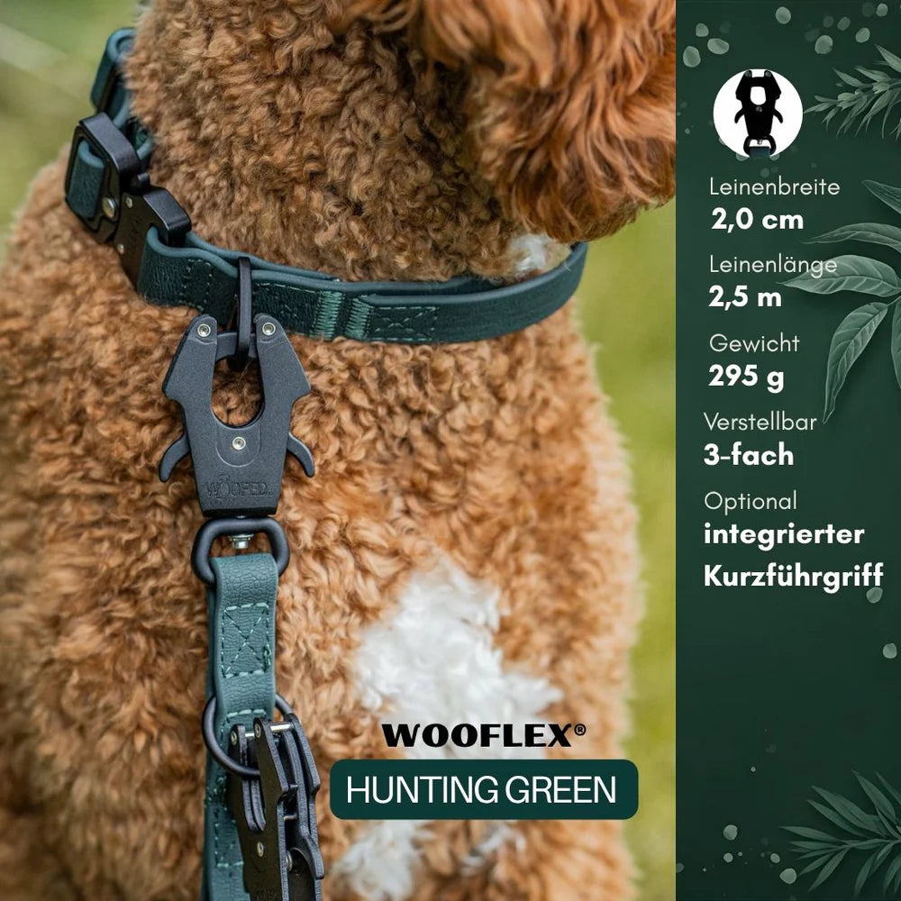 WOOFED - Leine Wooflex Tactical, hunting green