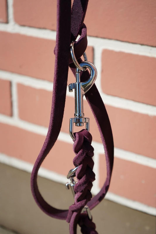 CHARLIES MANUFAKTUR - Leine Fettleder, Berry