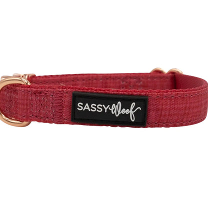 SASSY WOOF Halsband - Merlot