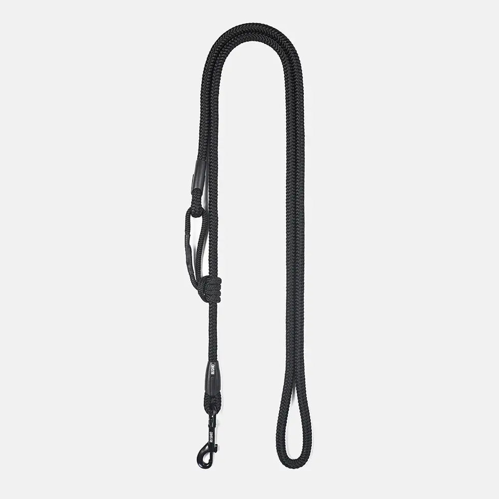 RINGHIO - Verstellbare Leine, Schwarz (classic Karabiner)