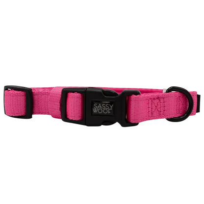 SASSY WOOF Halsband - Neonpink