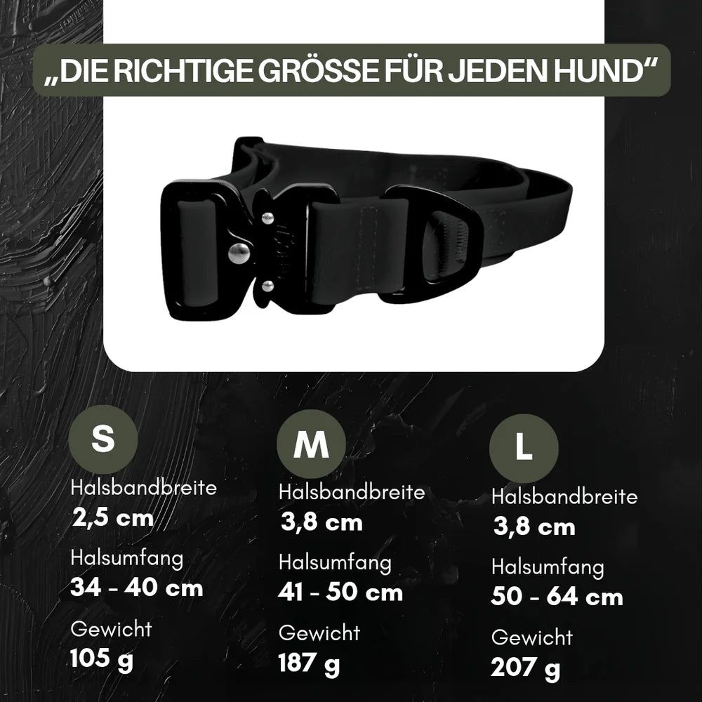 WOOFED - Halsband Wooflex Tactical, phantom black