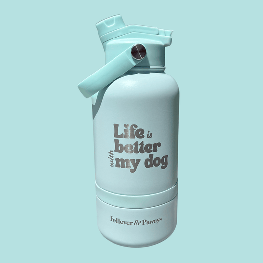 FELLEVER & PAWAYS dog&me 2-in-1 Trinkflasche - Mint