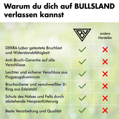 BULLSLAND DOGWEAR - Leine 3-fach verstellbar 2,2m - Schwarz