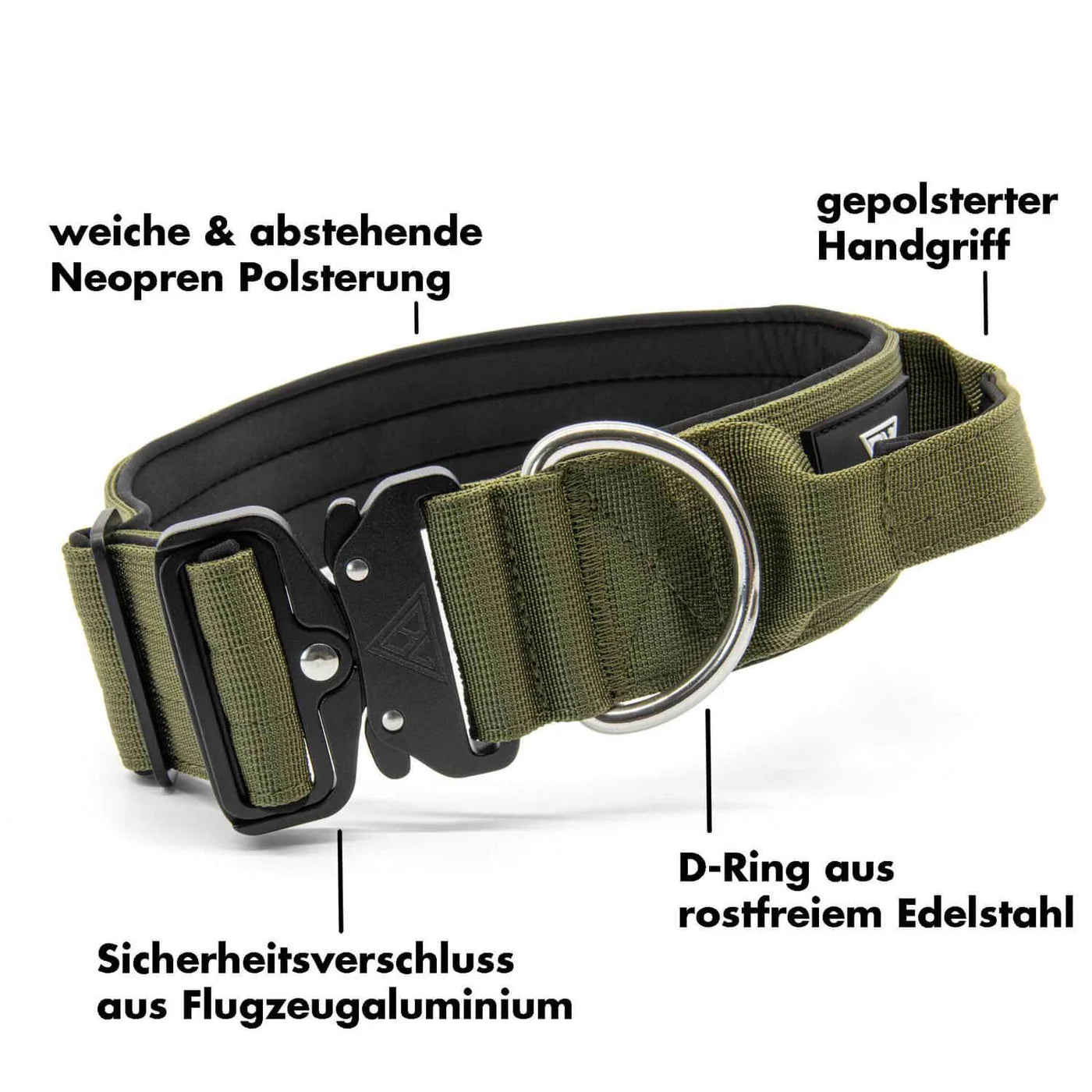 BULLSLAND DOGWEAR - Halsband mit Griff - Navy Green