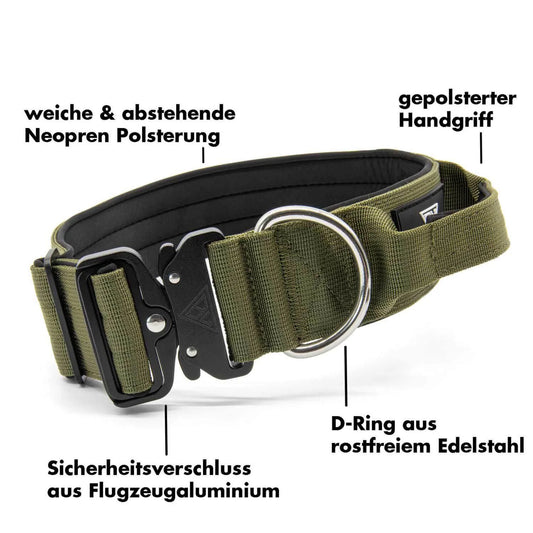 BULLSLAND DOGWEAR - Halsband mit Griff - Navy Green