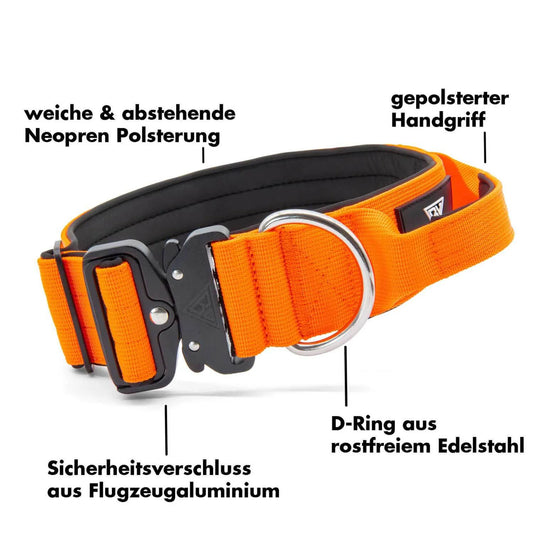 BULLSLAND DOGWEAR - Halsband mit Griff - Orange